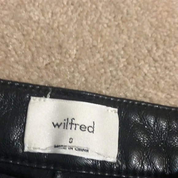 2. Aritzia Wilfred Vegan Leather Melina Pant in Black - Picture 11 of 14